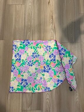 Princess Polly Green Floral Swim Sarong with Pink, Purple & Blue Accents